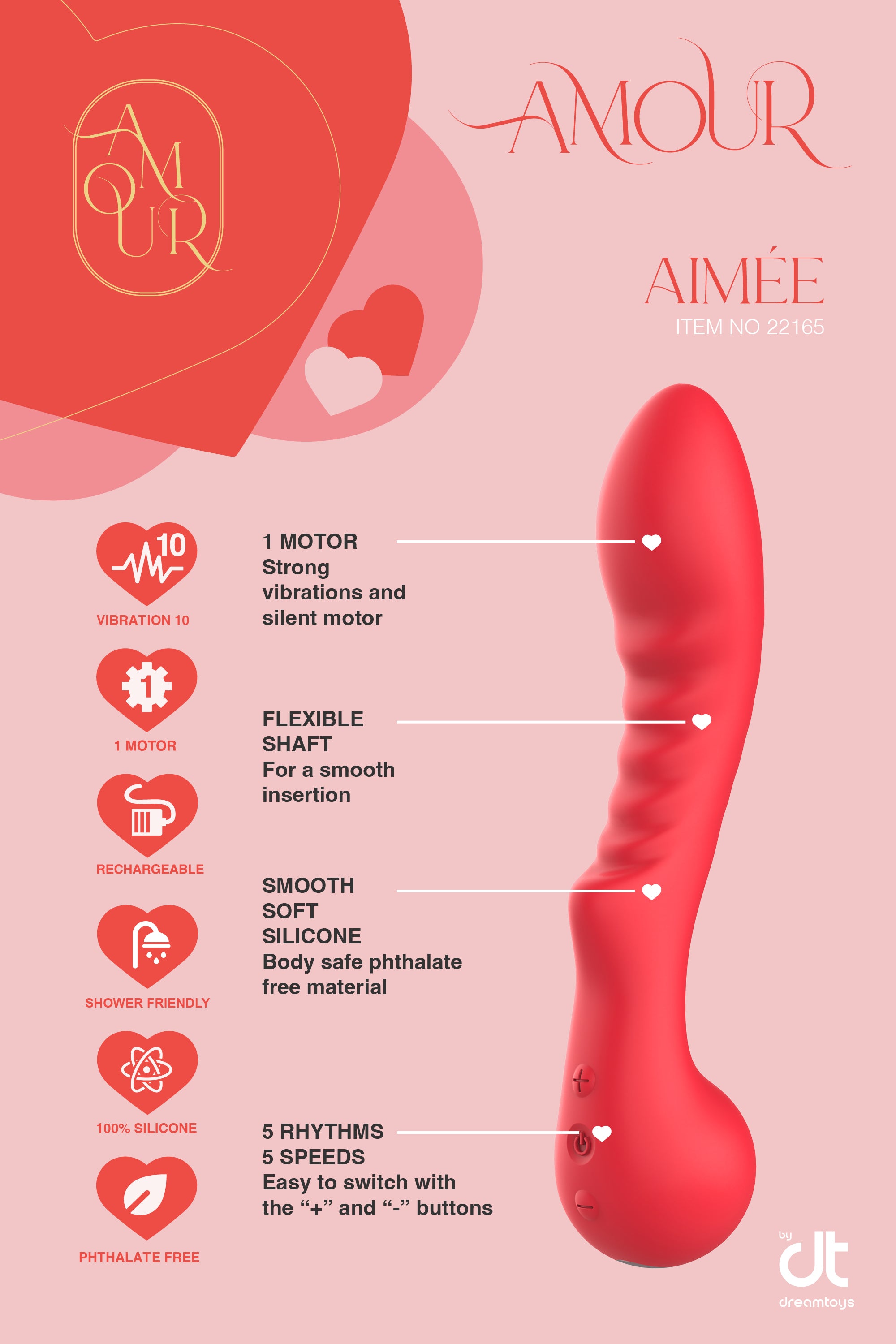 VIBRATORE FLESSIBILE PUNTO G AMOUR AIMEE