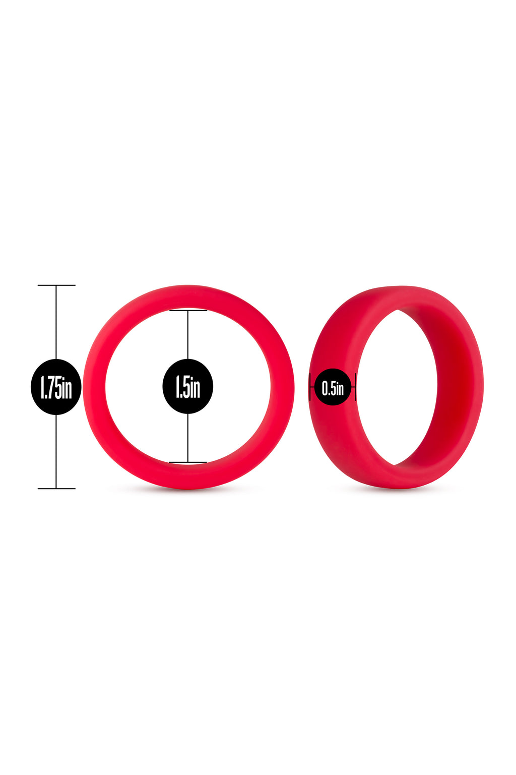 ANELLO PER IL PENE GO PRO IN SILICONE PERFORMANCE ROSSO